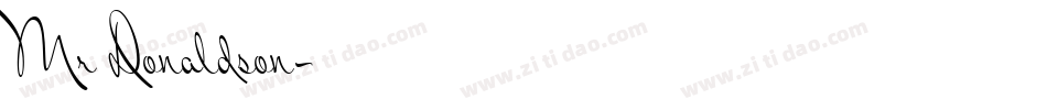 Mr Donaldson字体转换